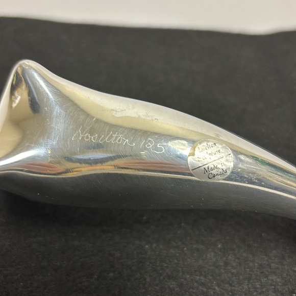 Hoselton MCM Vintage Polished Aluminum Seal Sculpture - Signed - Picture 10 of 10